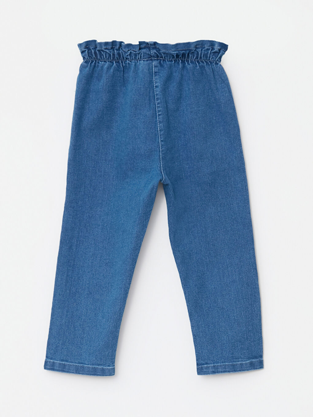 LCW baby İndigo Beli Lastikli Basic Kız Bebek Jean Pantolon - 3