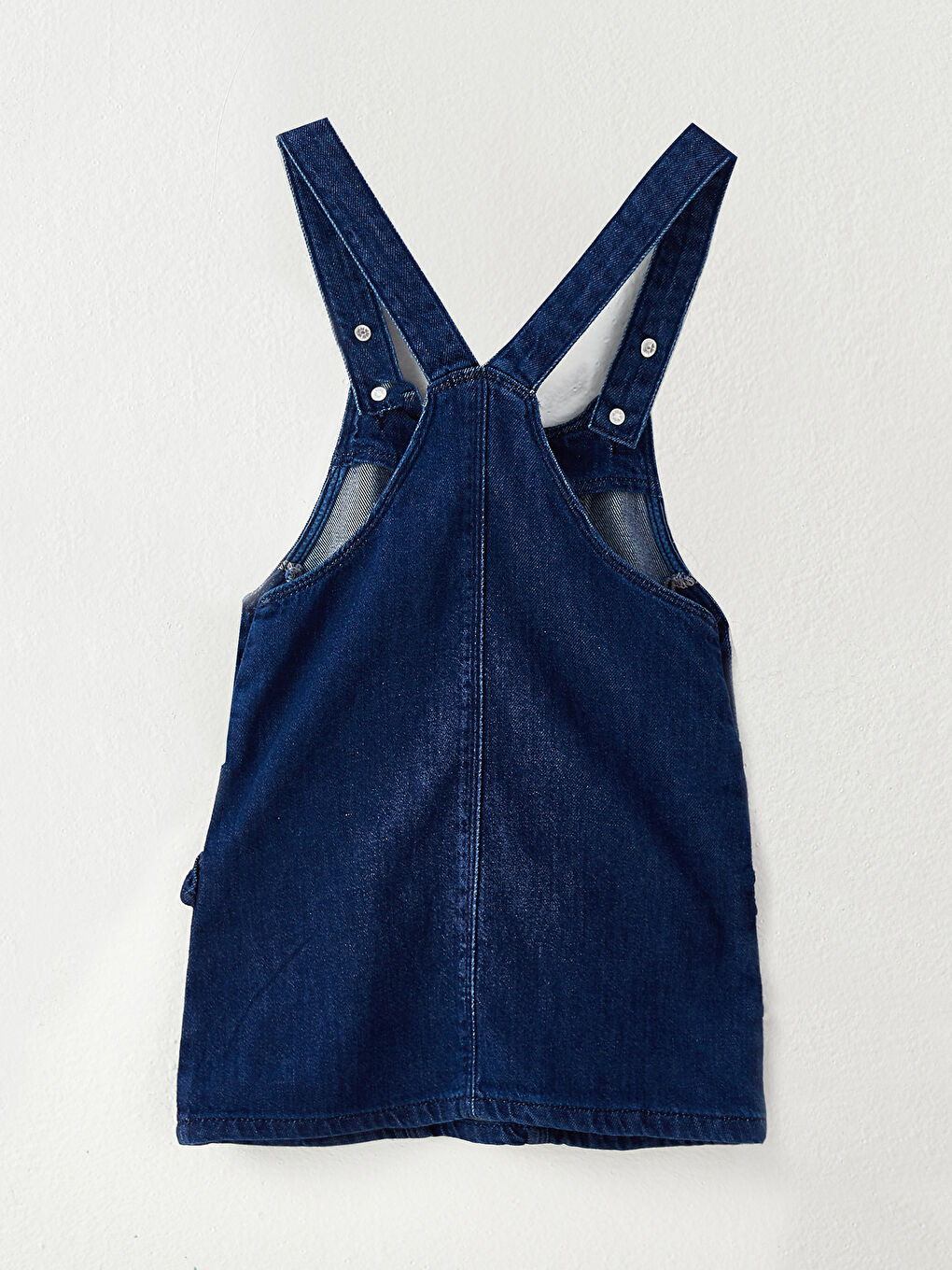 Джинсовое платье для малышки девочки с U-образным вырезом и колготки, комплект из 2 предметов-5