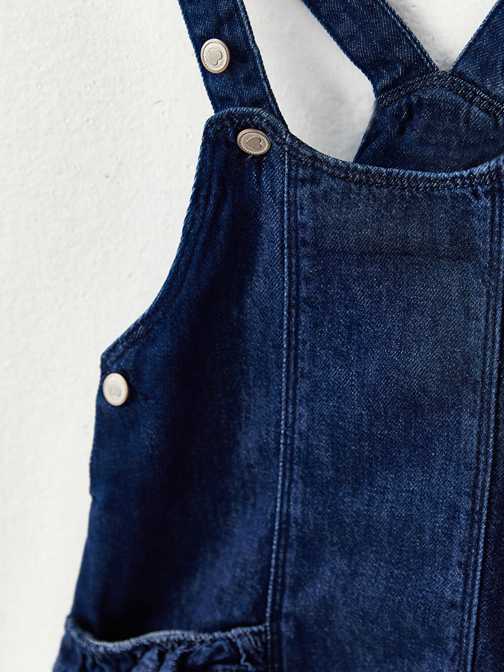 Джинсовое платье для малышки девочки с U-образным вырезом и колготки, комплект из 2 предметов-6