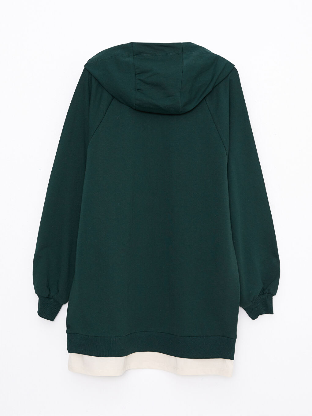 Hooded Plain Long Sleeve Oversize Women's Sweatshirt Tunic-6