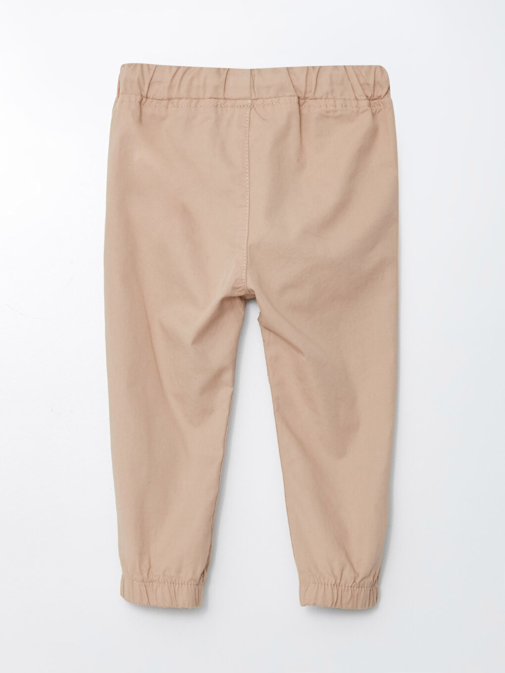 Bej Beli Lastikli Basic Erkek Bebek Pantolon-1