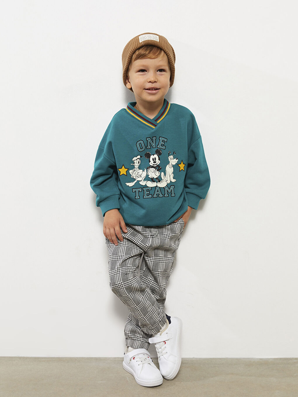 Siyah Beli Lastikli Basic Erkek Bebek Pantolon-1