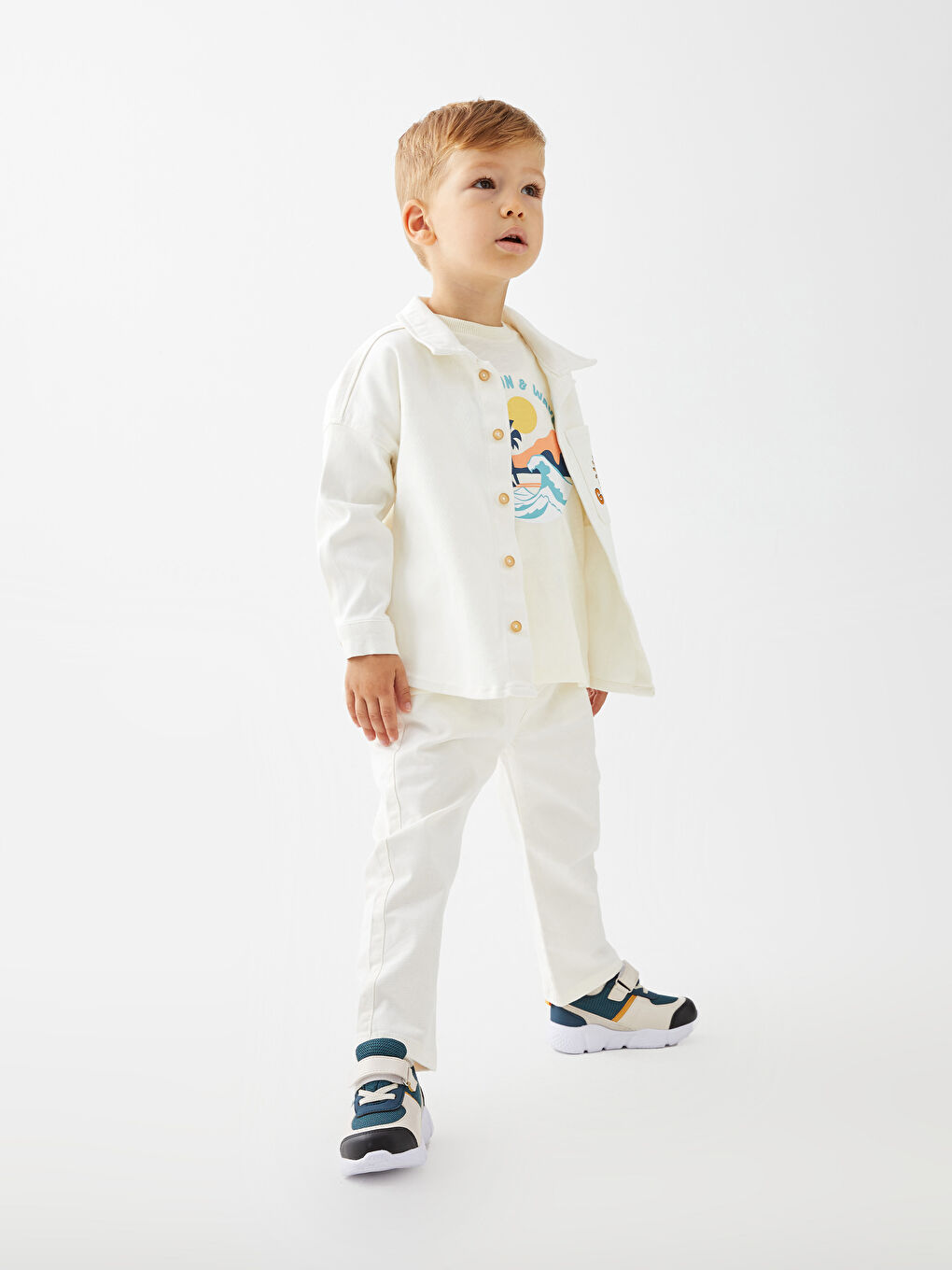 Ekru Basic Erkek Bebek Pantolon