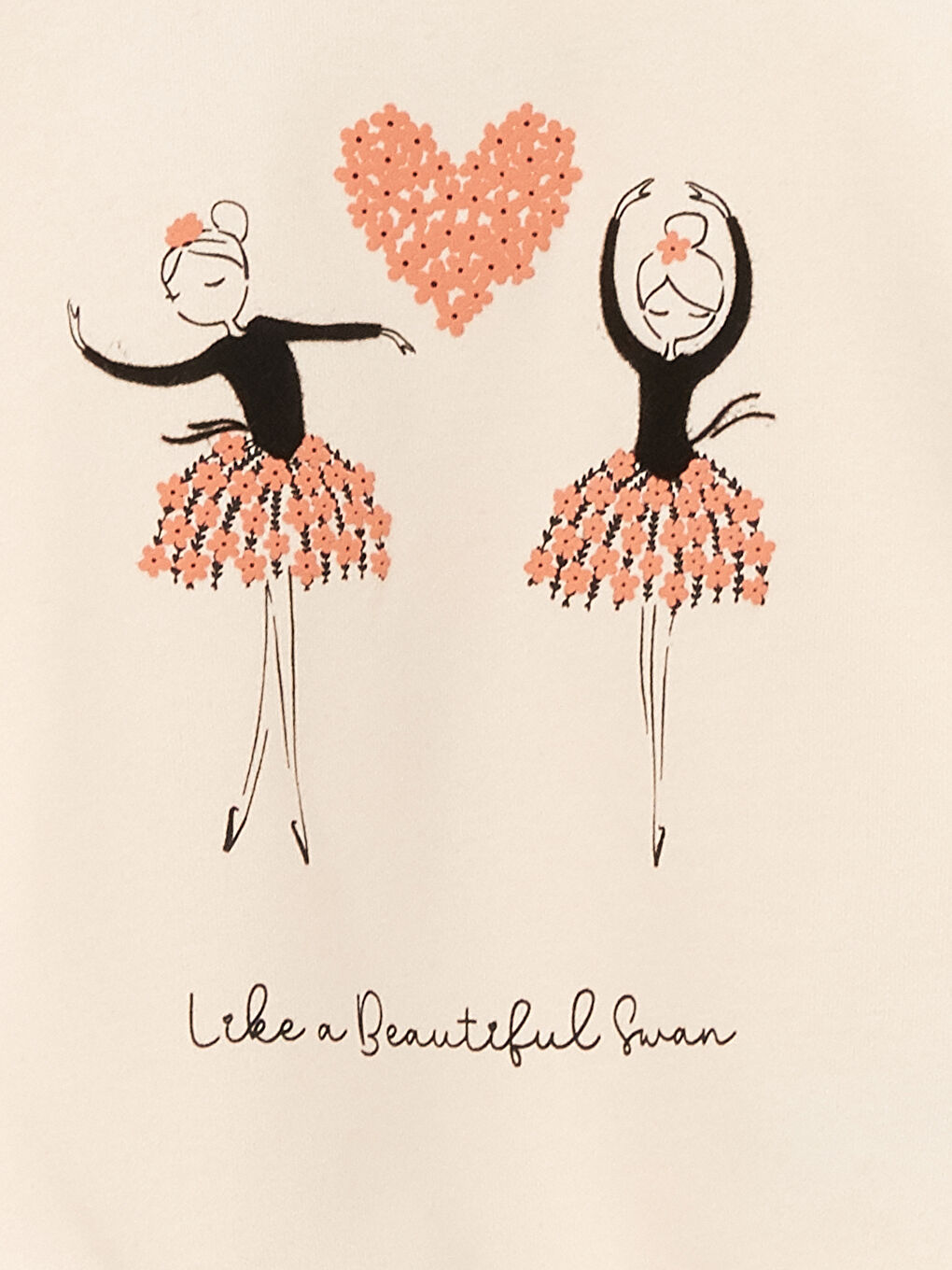 طقم بلوزة كم طويل بياقة دائرية مطبوعة للبنات الرضع مع بنطلون ضيق - مجموعة من قطعتين-4