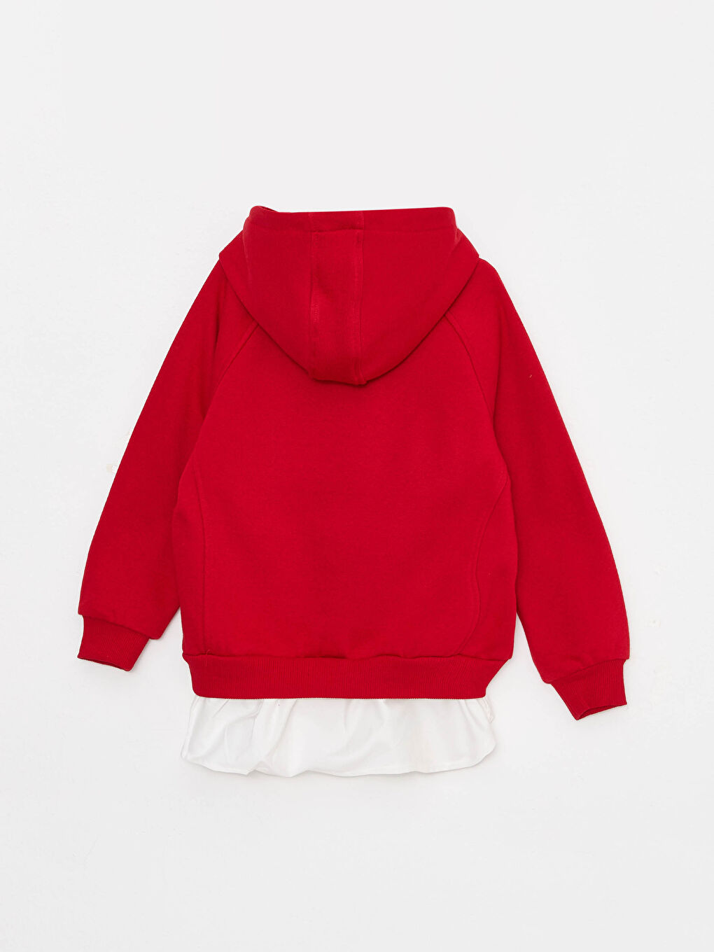 SOUTHBLUE Kırmızı Kapüşonlu Nakış Detaylı Uzun Kollu Kız Çocuk Sweatshirt - 4