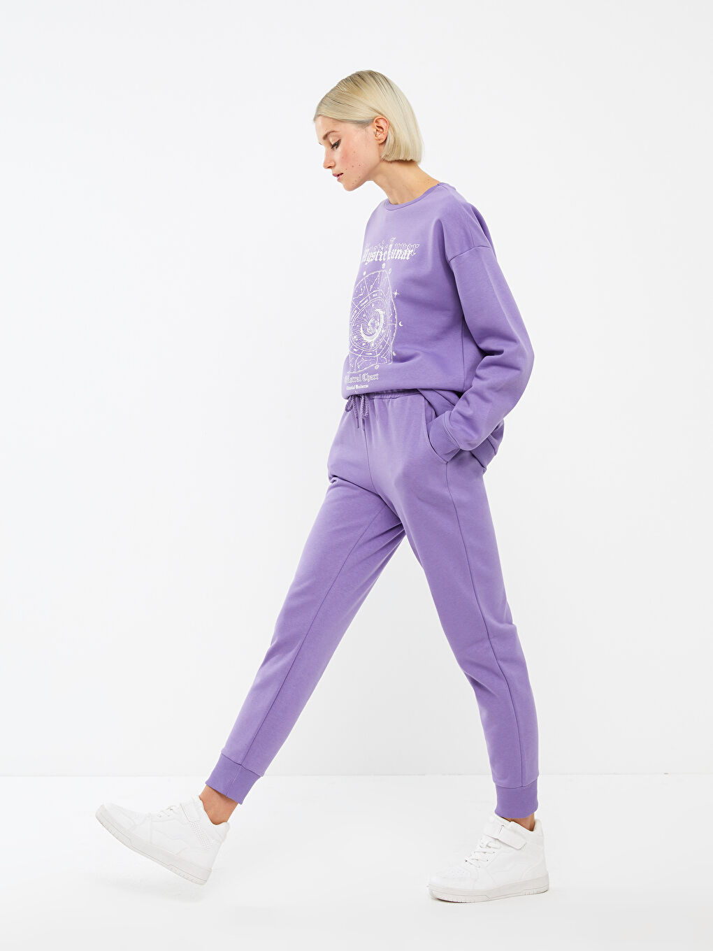 LCW Vision Elasticated Waist Women's Thick Jogger Sweatpants -W2G137Z8-H4C