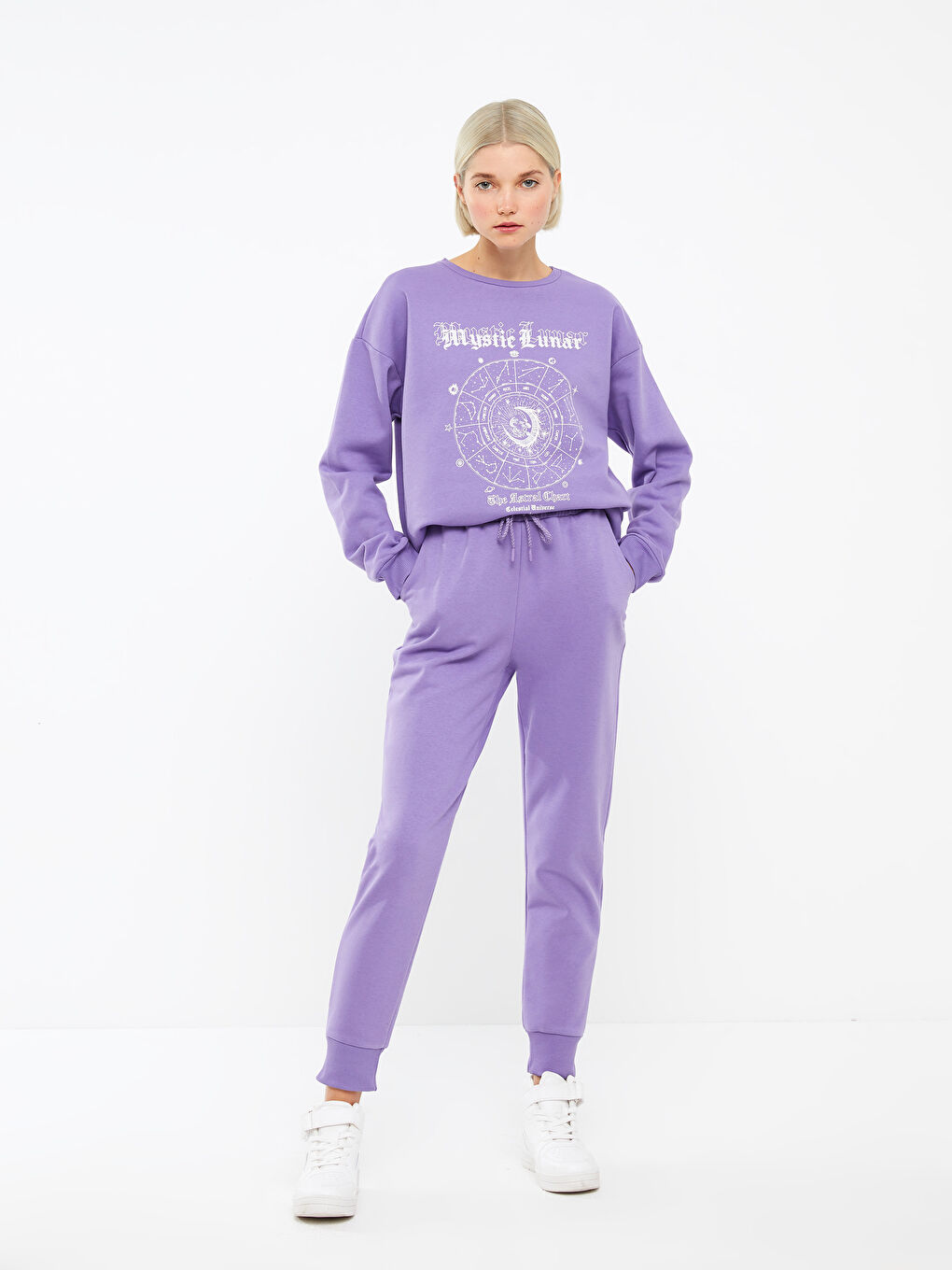 LCW Vision Elasticated Waist Women's Thick Jogger Sweatpants -W2G137Z8-H4C
