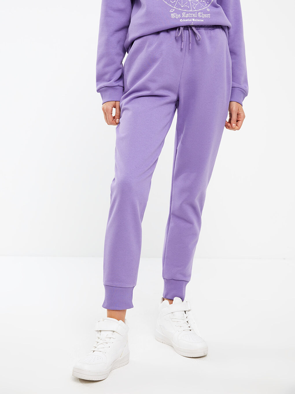 LCW Vision Elasticated Waist Women's Thick Jogger Sweatpants -W2G137Z8-H4C