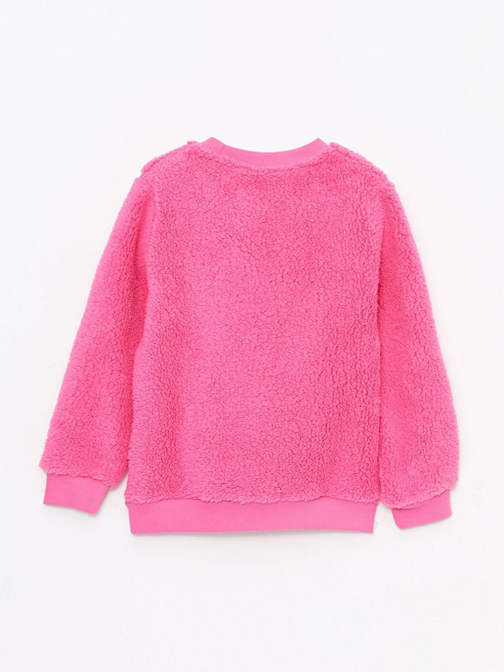 SOUTHBLUE Pembe Bisiklet Yaka Baskılı Uzun Kollu Polar Kız Çocuk Sweatshirt - 1