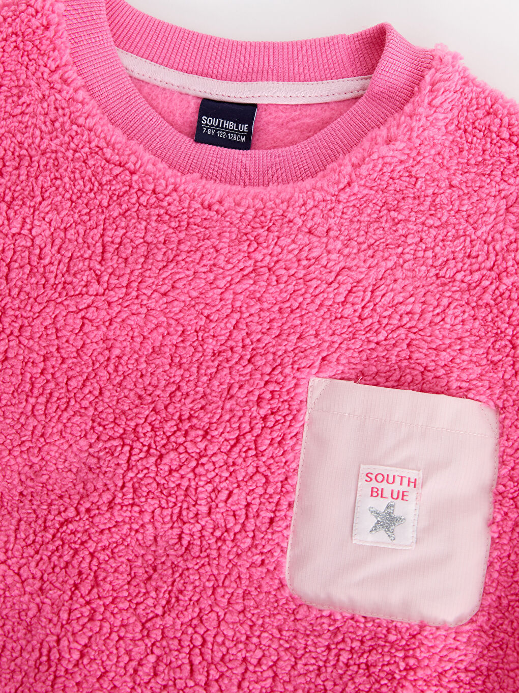 SOUTHBLUE Pembe Bisiklet Yaka Baskılı Uzun Kollu Polar Kız Çocuk Sweatshirt - 2