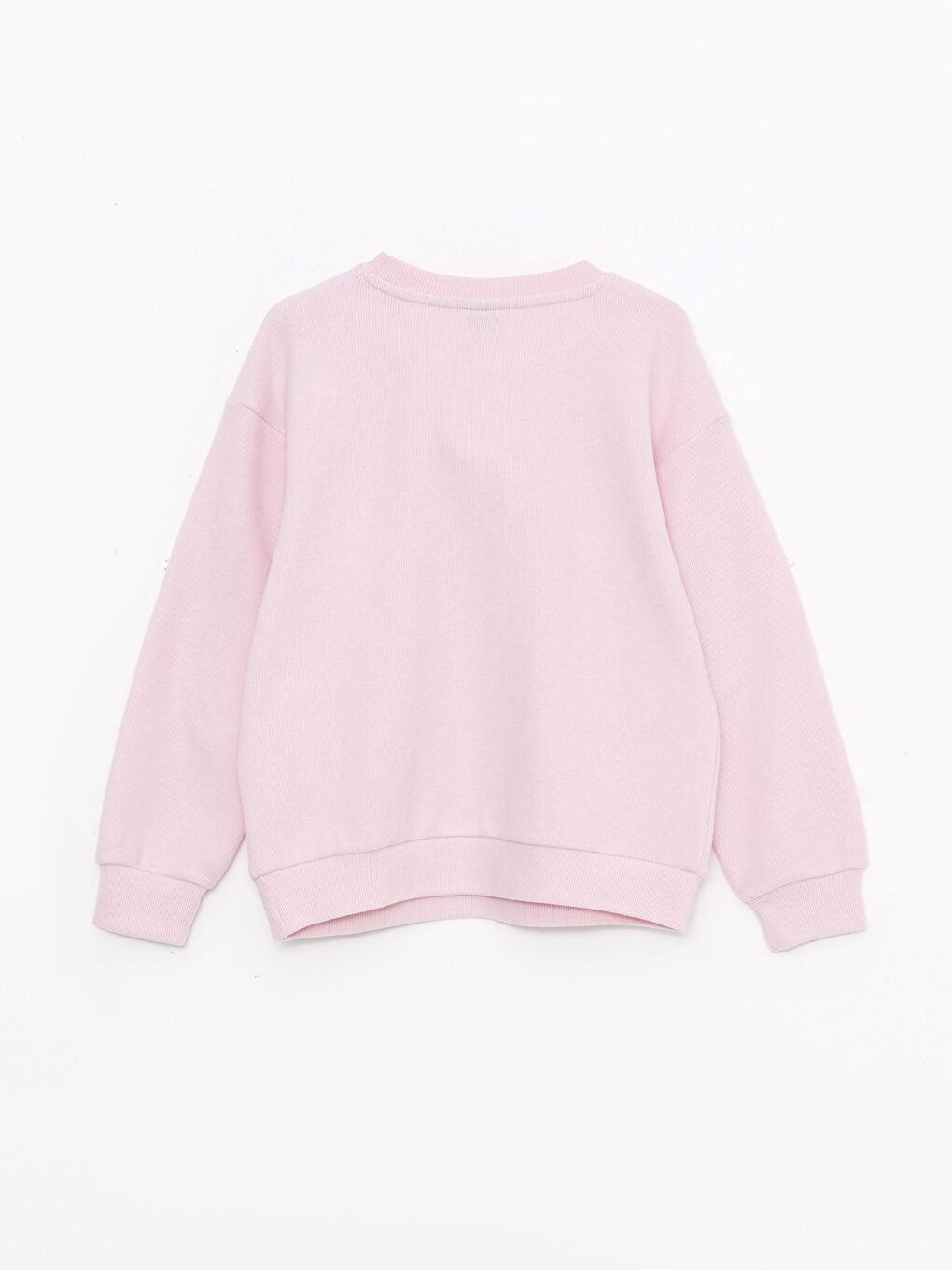 SOUTHBLUE Açık Pembe Bisiklet Yaka Nakışlı Uzun Kollu Kız Çocuk Sweatshirt - 1