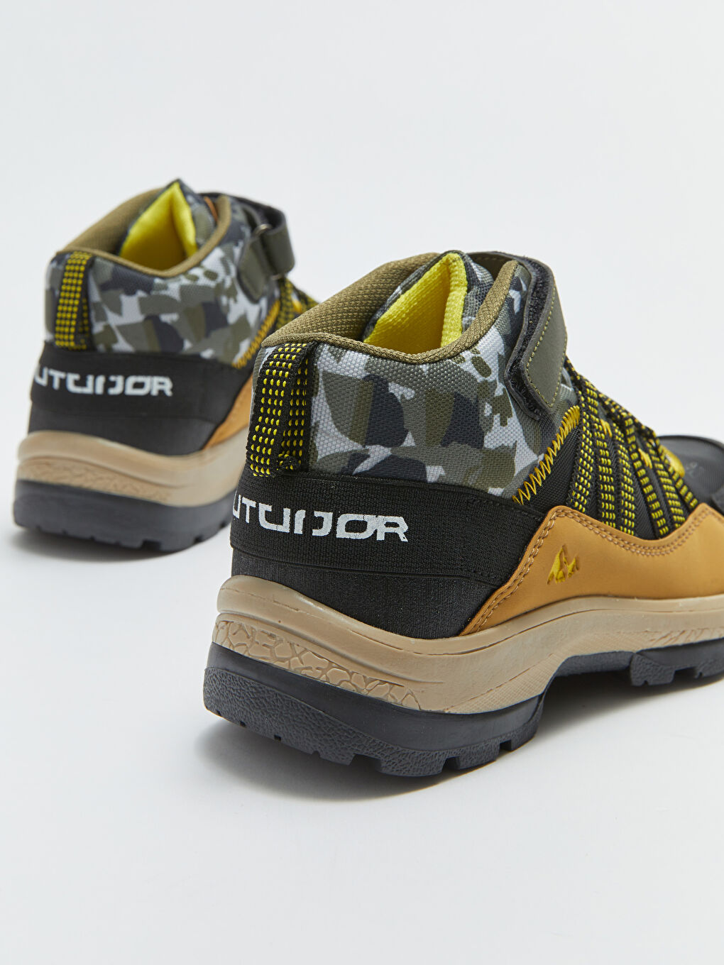 Haki Cırt Cırtlı Kamuflaj Desenli Erkek Çocuk Trekking Bot-4