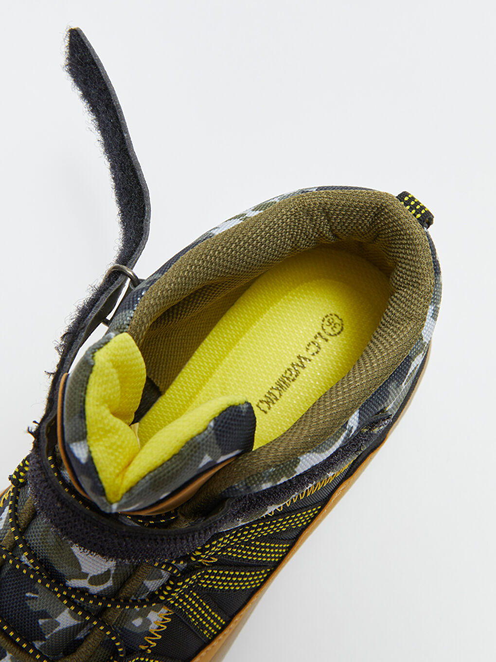 Haki Cırt Cırtlı Kamuflaj Desenli Erkek Çocuk Trekking Bot-5