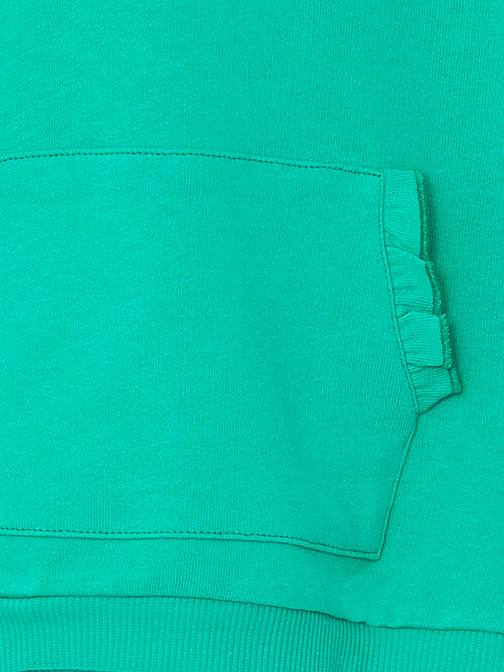 Yeşil Kapüşonlu Uzun Kollu Basic Kız Bebek Sweatshirt ve Pantolon 2'li Takım-6