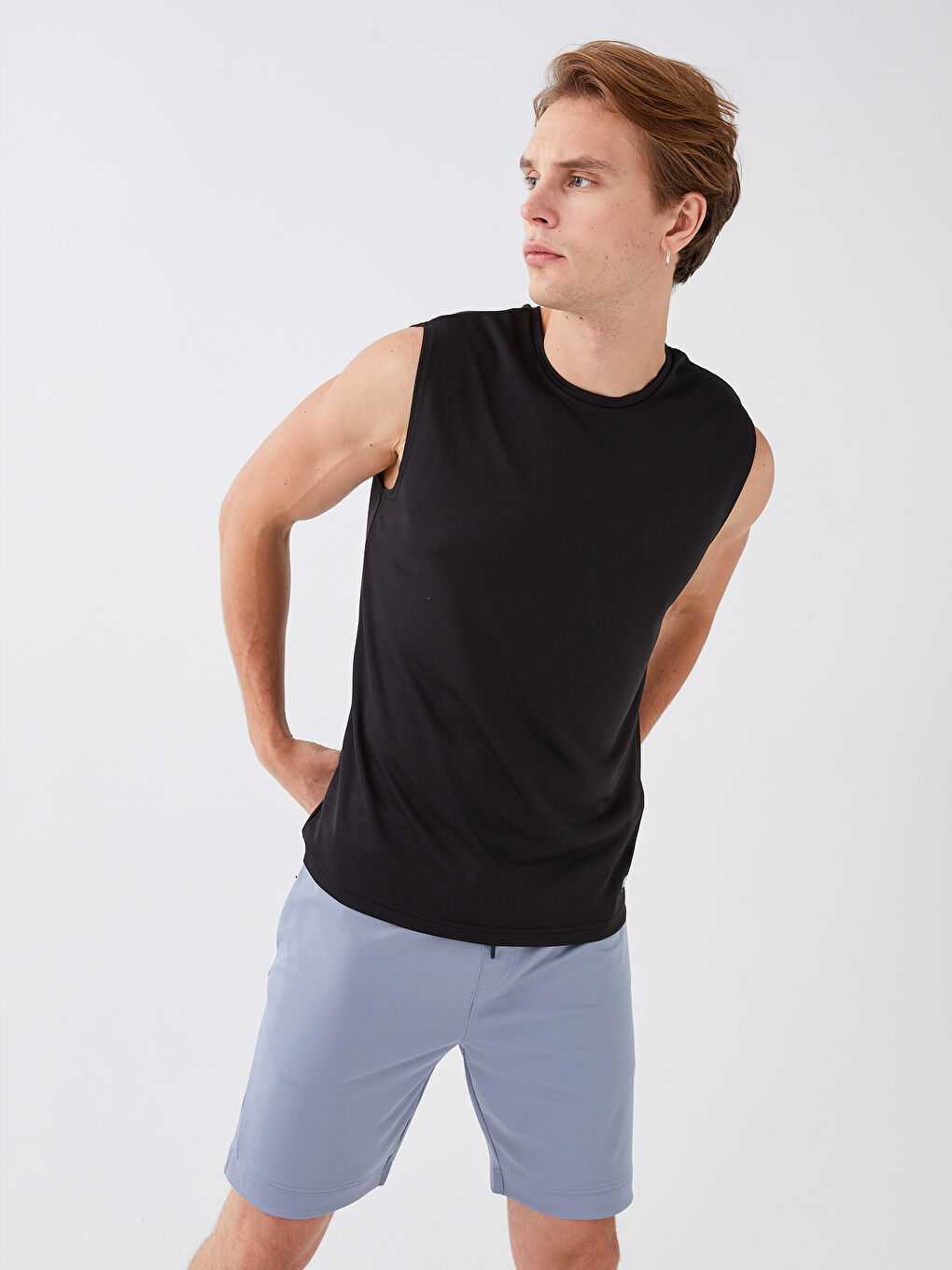Crew Neck Men's Sleeveless T-Shirt-1