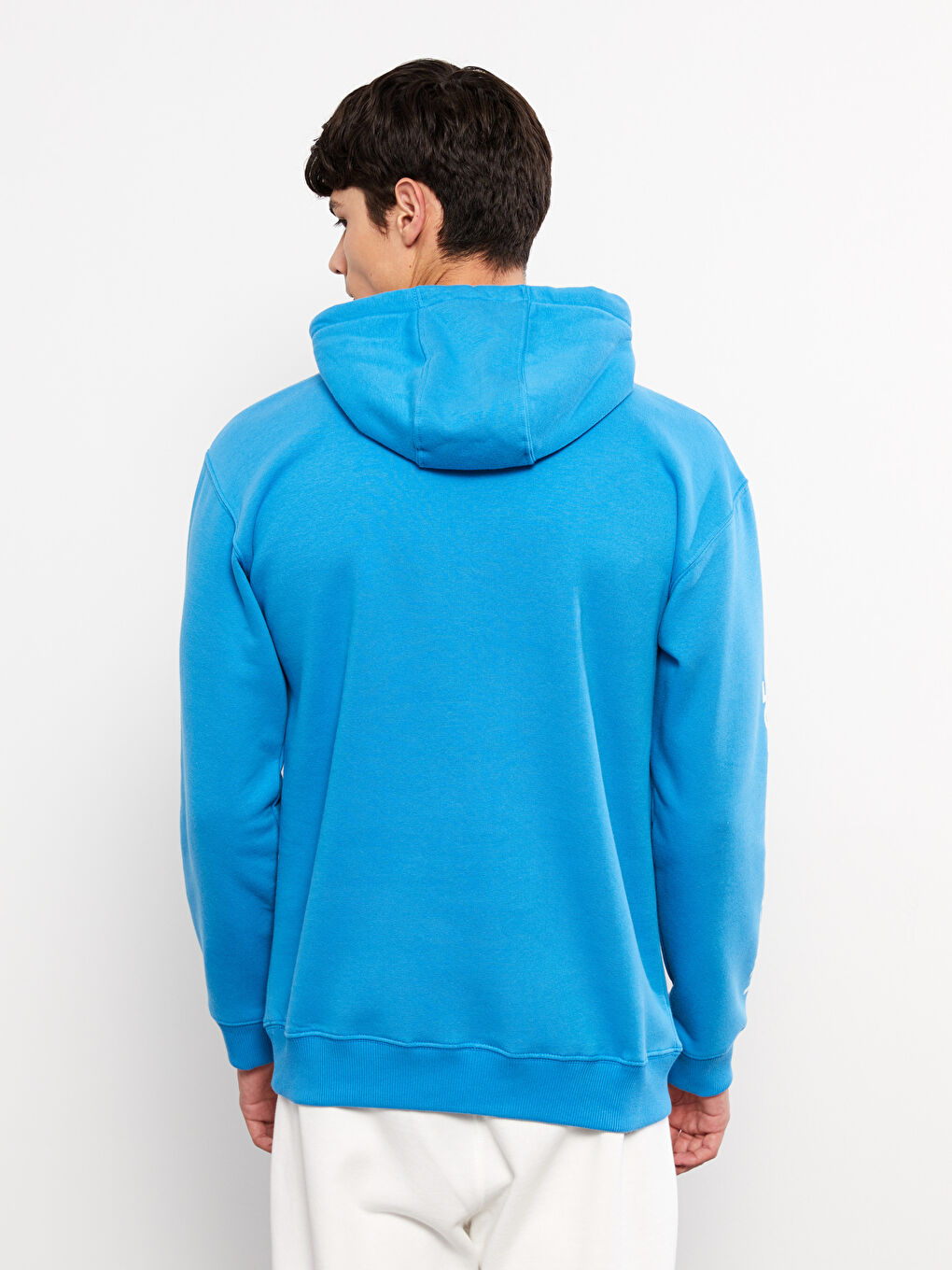 LCW Casual Koyu Mavi Uzun Kollu Nasa Baskılı Erkek Hoodie - 4