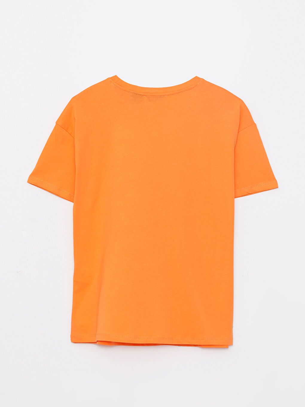 Turuncu Bisiklet Yaka Winnie the Pooh Baskılı Kısa Kollu Pamuklu Kadın Tişört-6