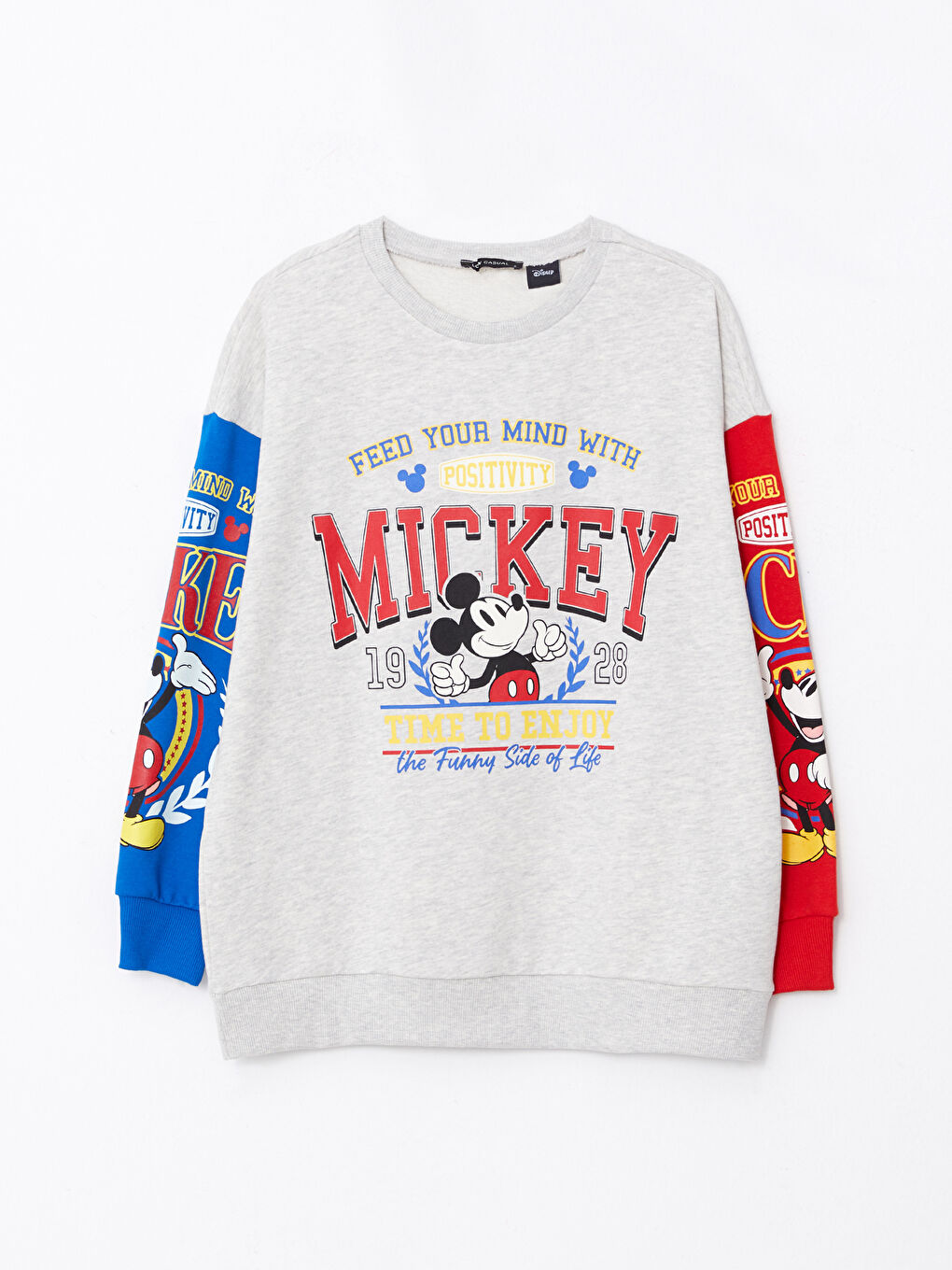 Rundhalsausschnitt Mickey Mouse Bedrucktes Langarm Damen-Sweatshirt-5