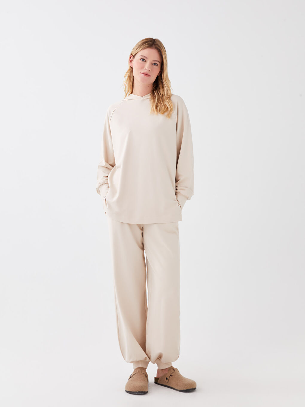 Kadın Beli Lastikli Düz  Pijama Altı-1