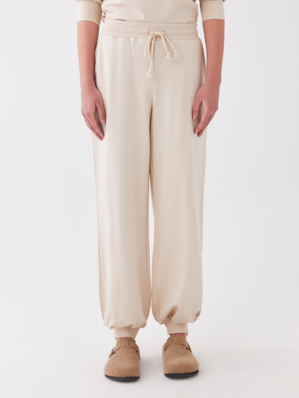 Kadın Beli Lastikli Düz  Pijama Altı-3