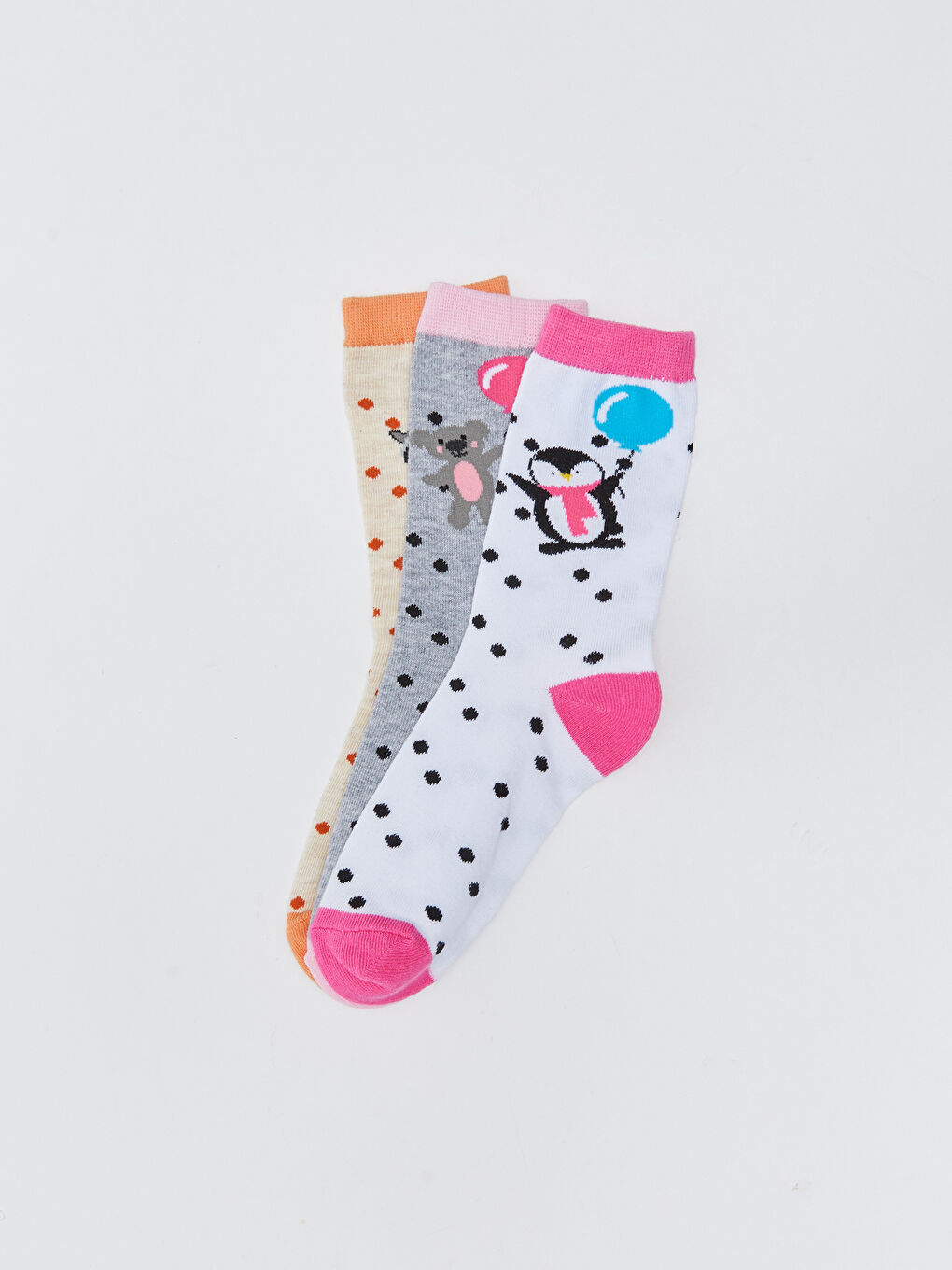Patterned Girls' Ankle Socks 3-pack