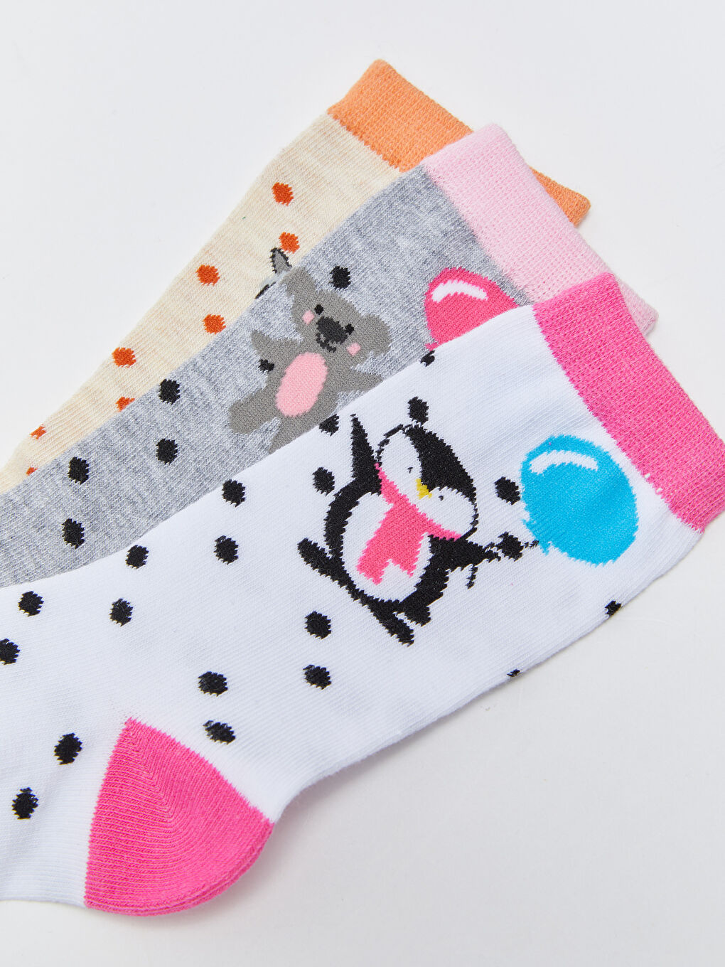 Patterned Girls' Ankle Socks 3-pack-2