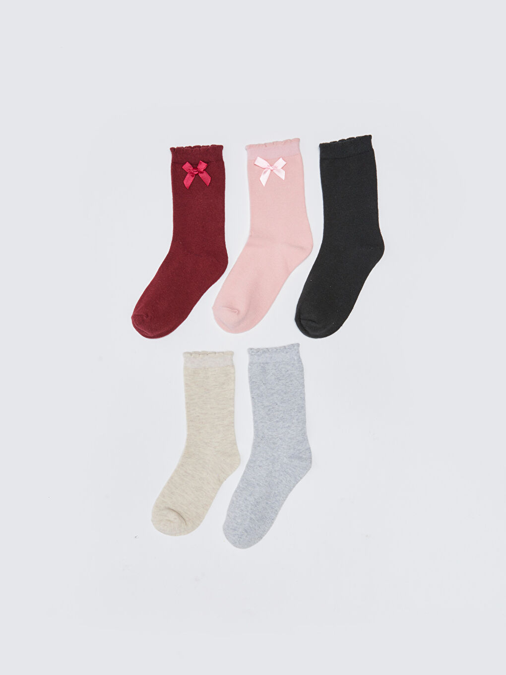Basic Girls' Ankle Socks 5 Pack-1