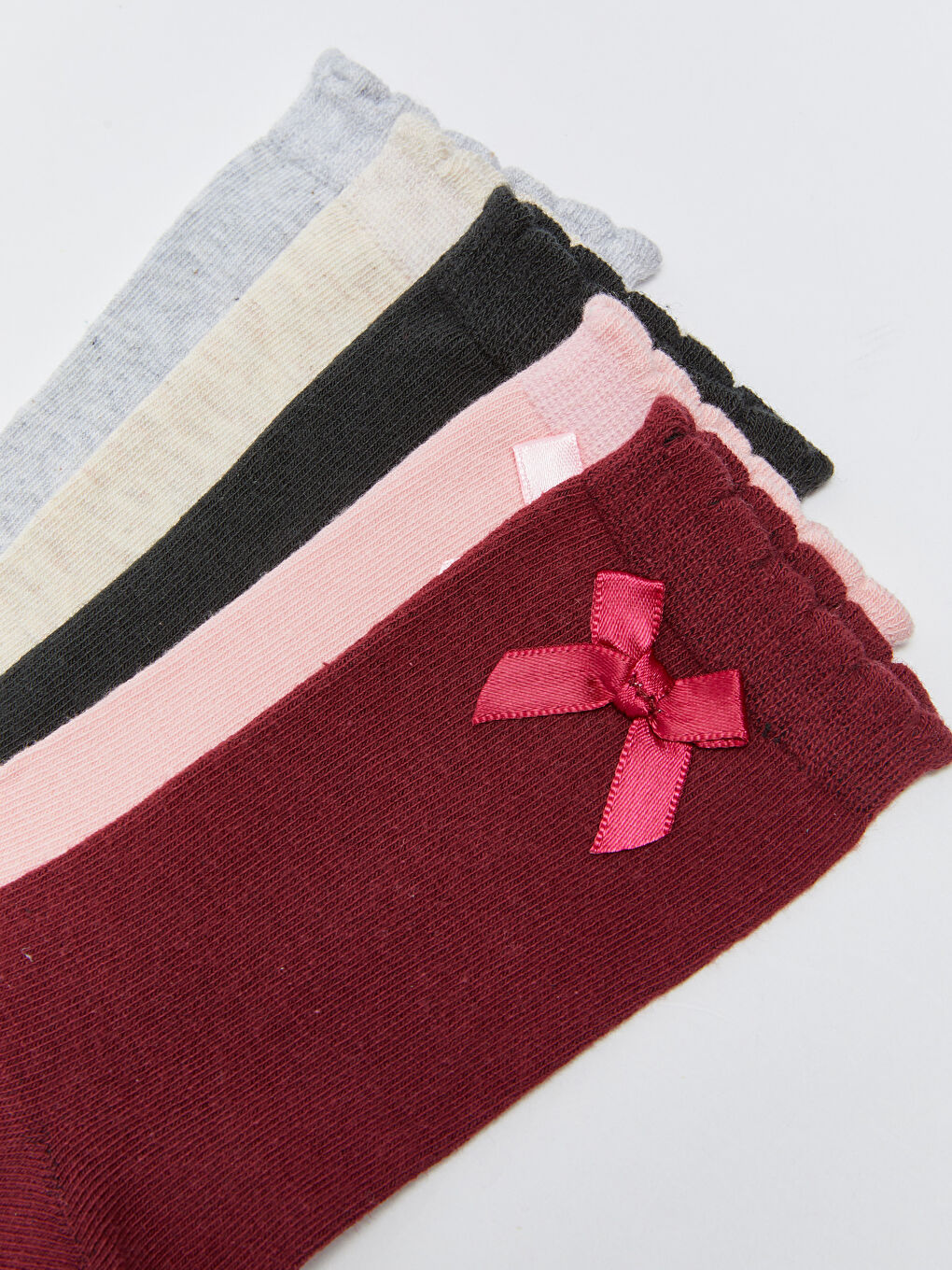 Basic Girls' Ankle Socks 5 Pack-2