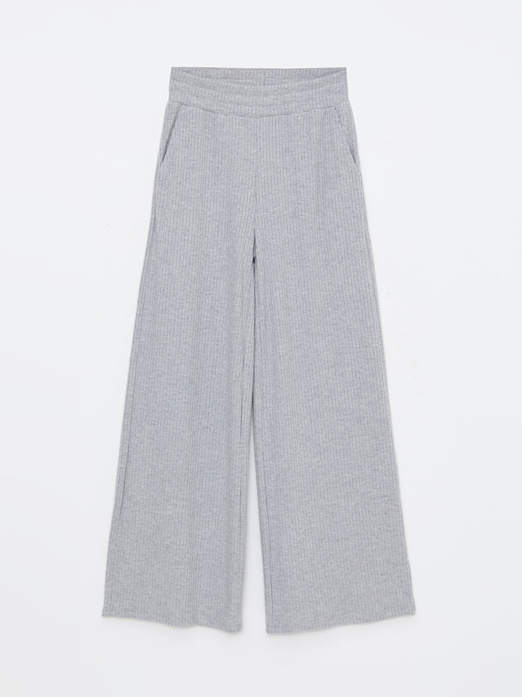 ქალებისთვის ელასტიური წელის უბრალო სპორტული შარვალი-5