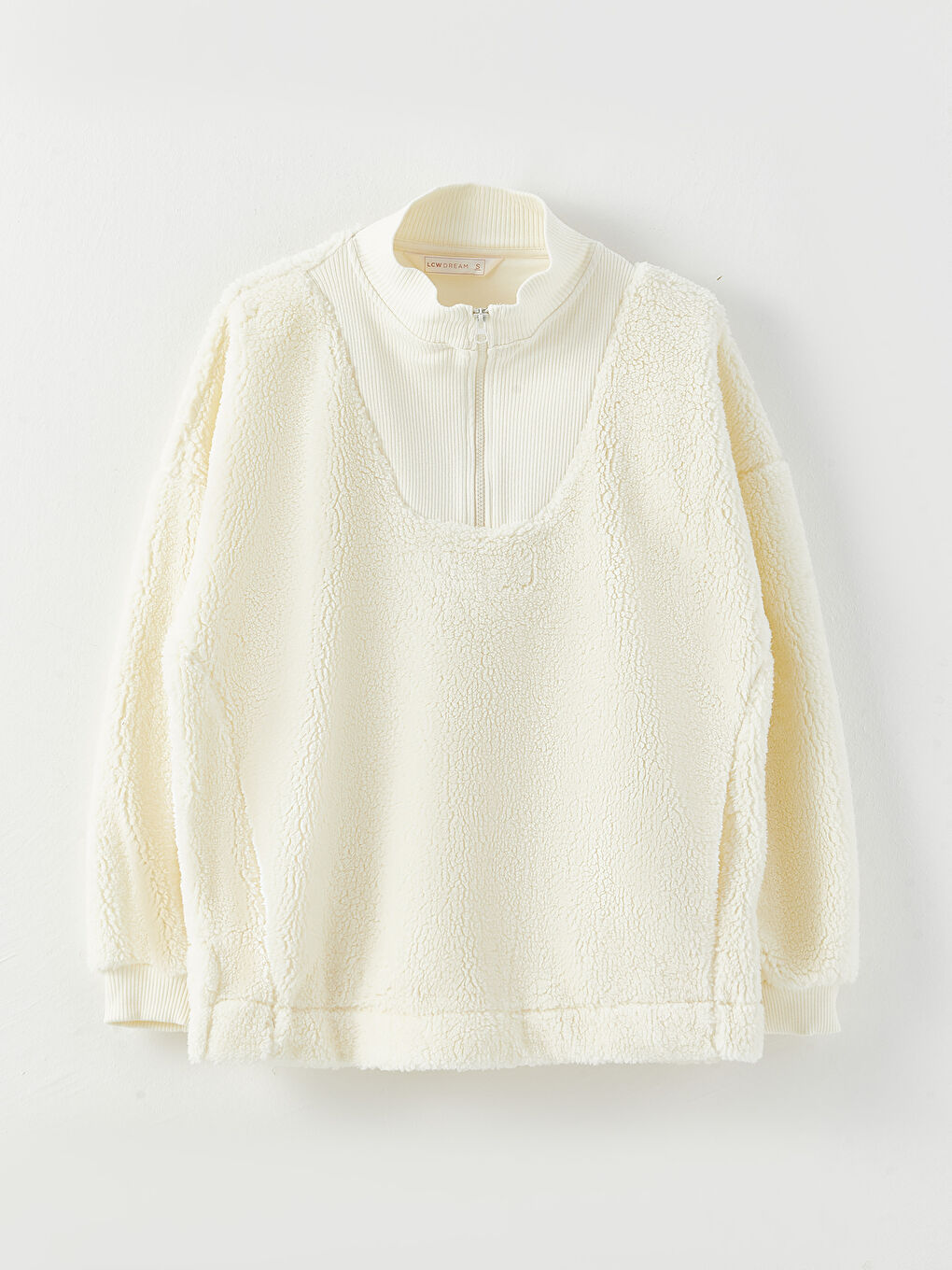 Haut de pyjama à col cheminée régulier à manches longues pour femmes-5