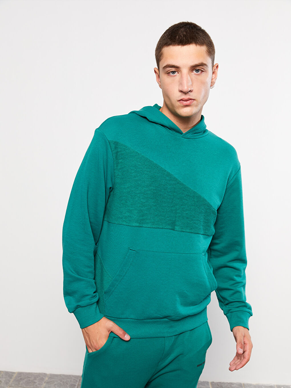 Long Sleeve Printed Men's Thick Hoodie