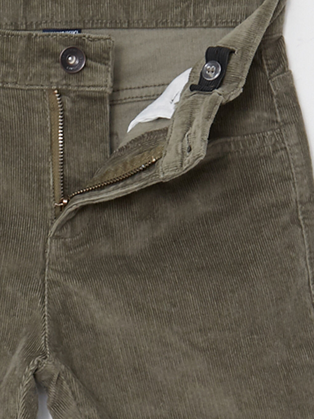 Haki Basic Kadife Erkek Çocuk Pantolon-2