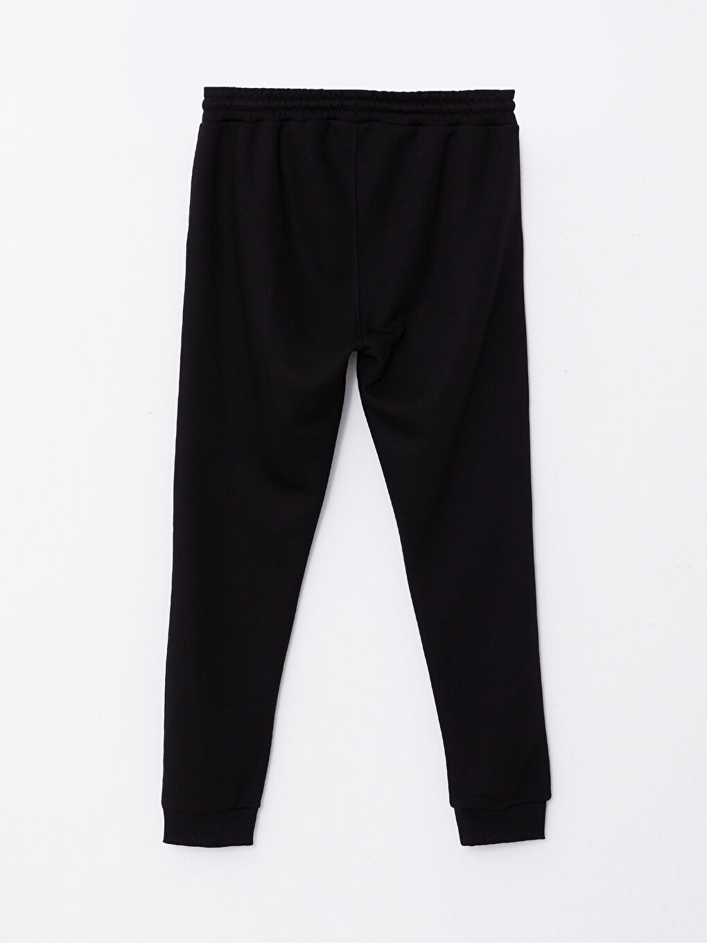 Siyah Standart Kalıp Erkek Kalın Eşofman Altı-7