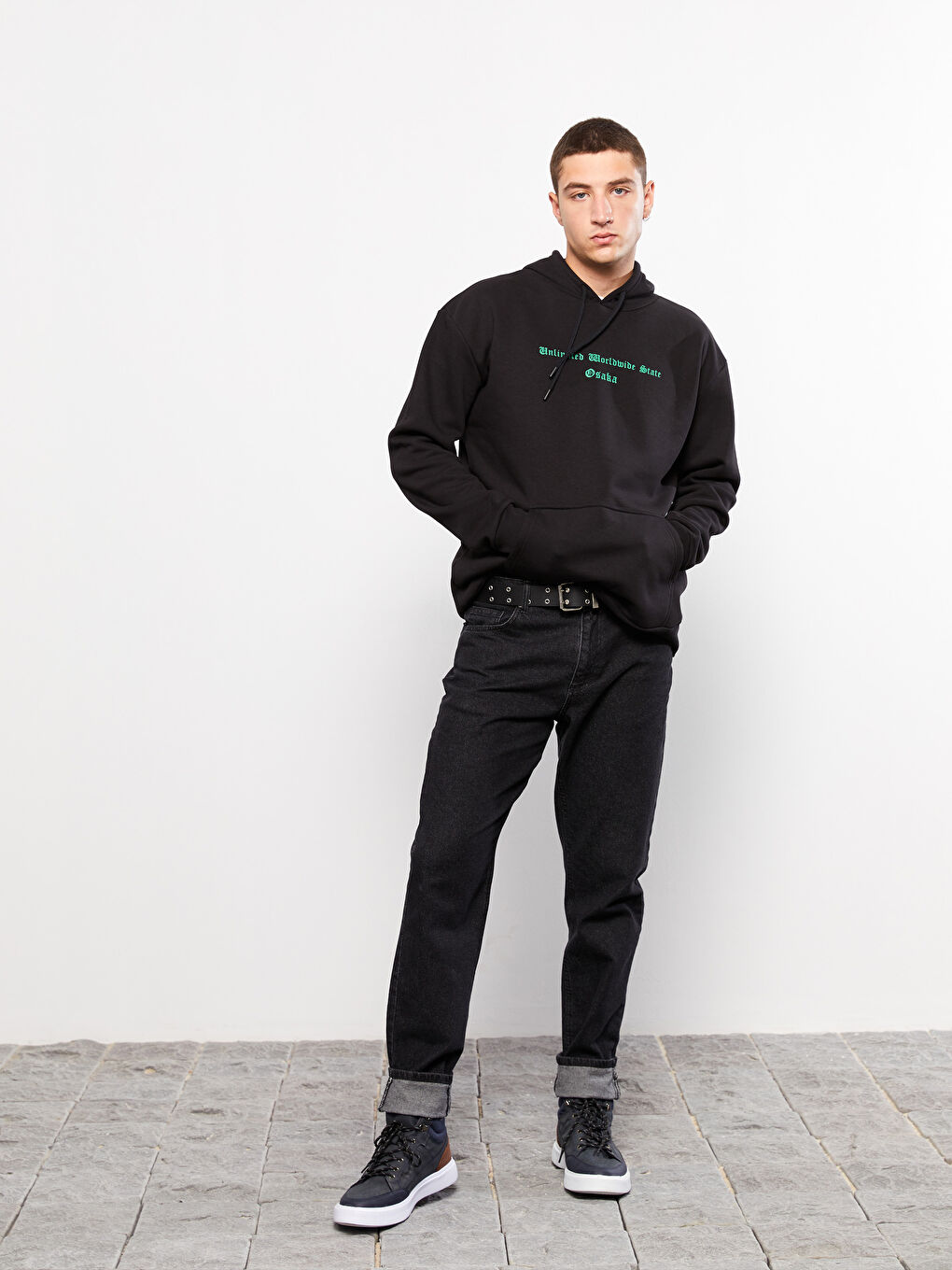 Худи Мужское С Длинным Рукавом С Принтом Толстое-2