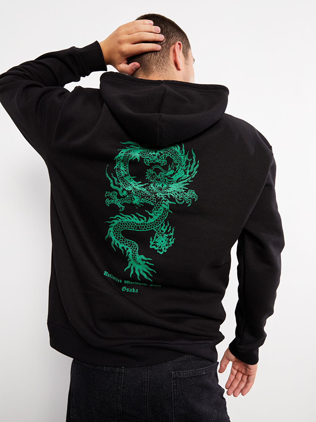 Худи Мужское С Длинным Рукавом С Принтом Толстое-5