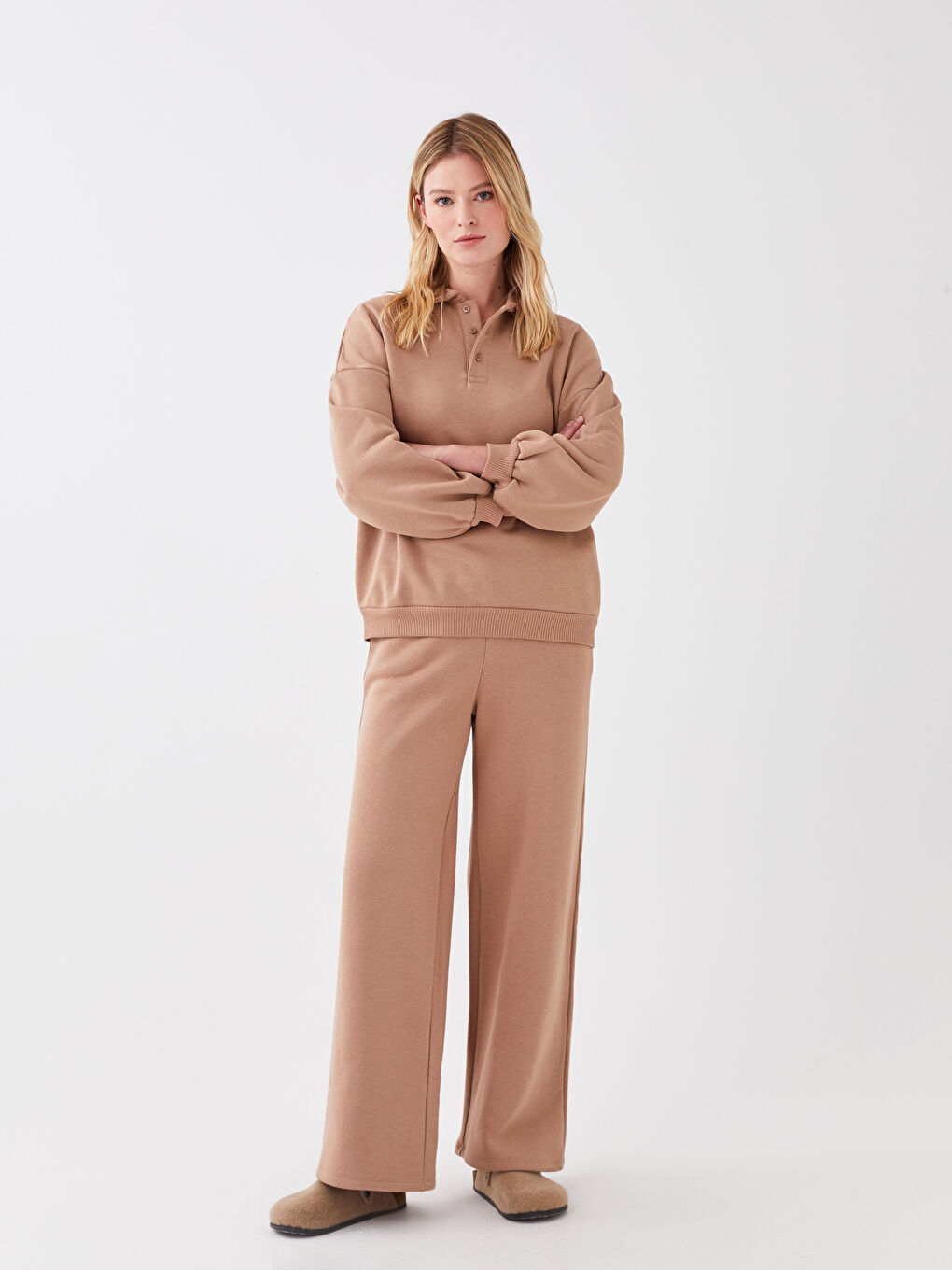 LCW DREAM Pyjama-Hosen für Damen mit elastischem Bund, regulärer Passform und Taschen -W2G322Z8-GEJ