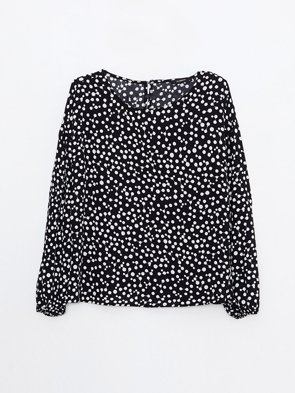 Blouse Pour Femmes À Manches Longues En Viscose Imprimée À Col Rond-5