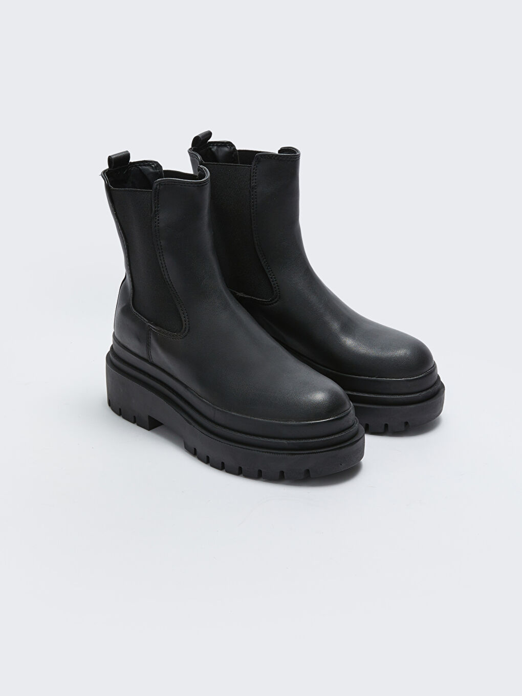 Siyah Yanları Lastikli Kadın Bot