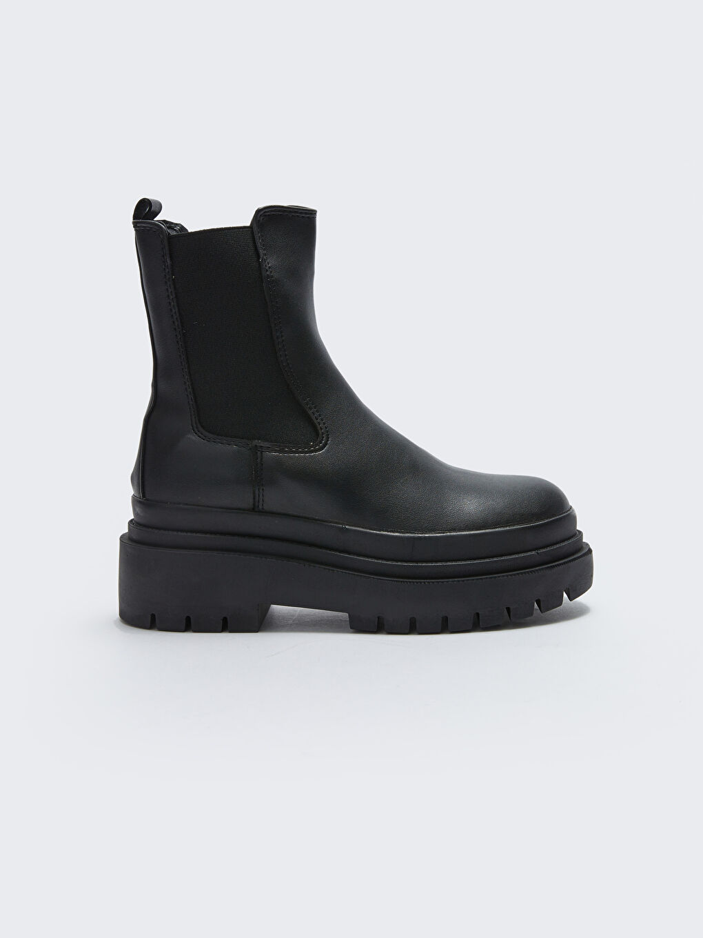 Siyah Yanları Lastikli Kadın Bot-1