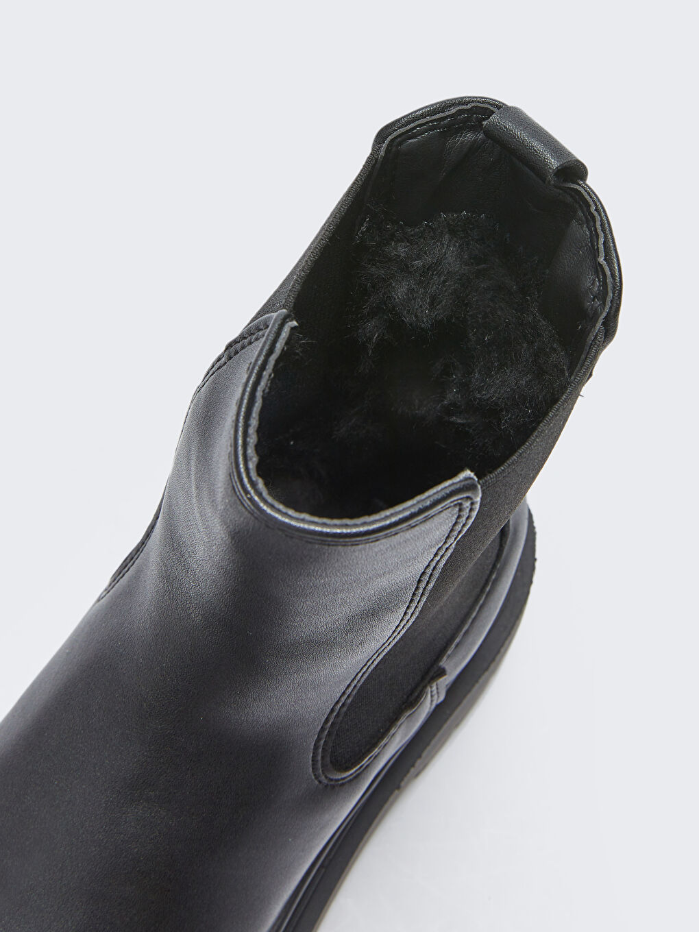 Siyah Yanları Lastikli Kadın Bot-5