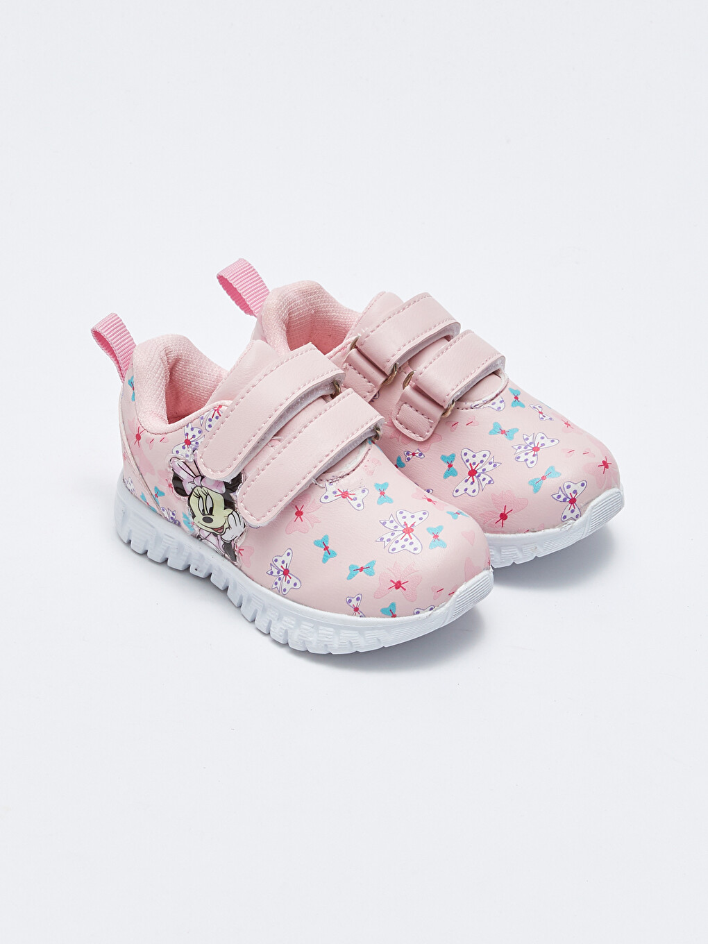 TECO Lくりん minnie LCW STEPS Minnie Mouse Licensed Hook and Loop Baby Girl Sneaker