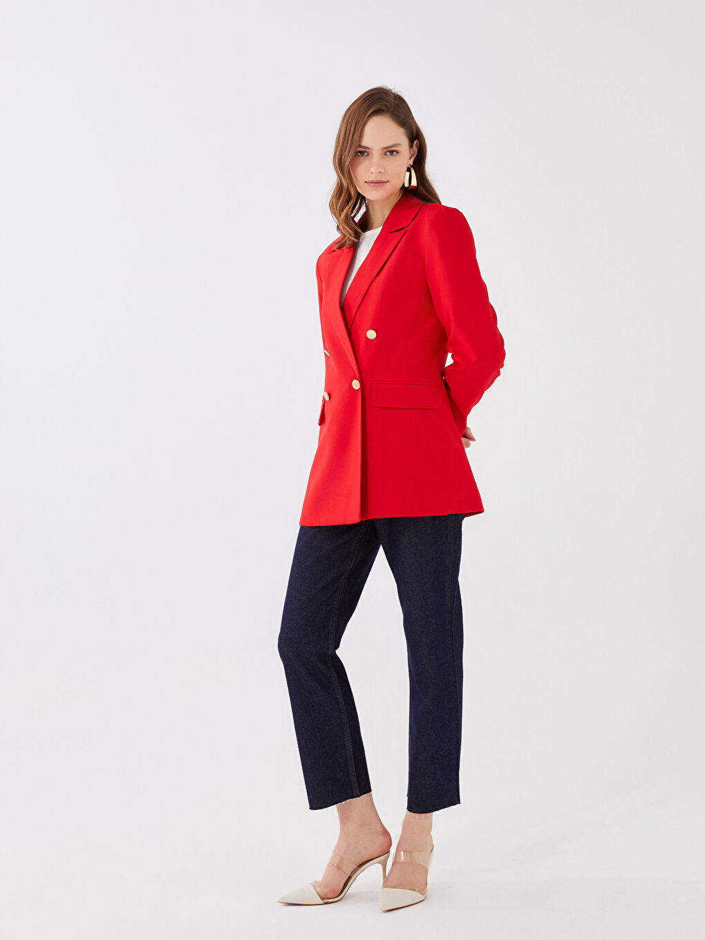 LCW Vision Plain Long Sleeve Women's Blazer Jacket -W2G350Z8-R3S