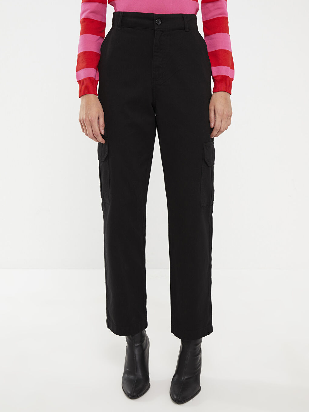 LCW Vision Standart Fit Düz Gabardin Kadın Pantolon -W2G383Z8-CVL