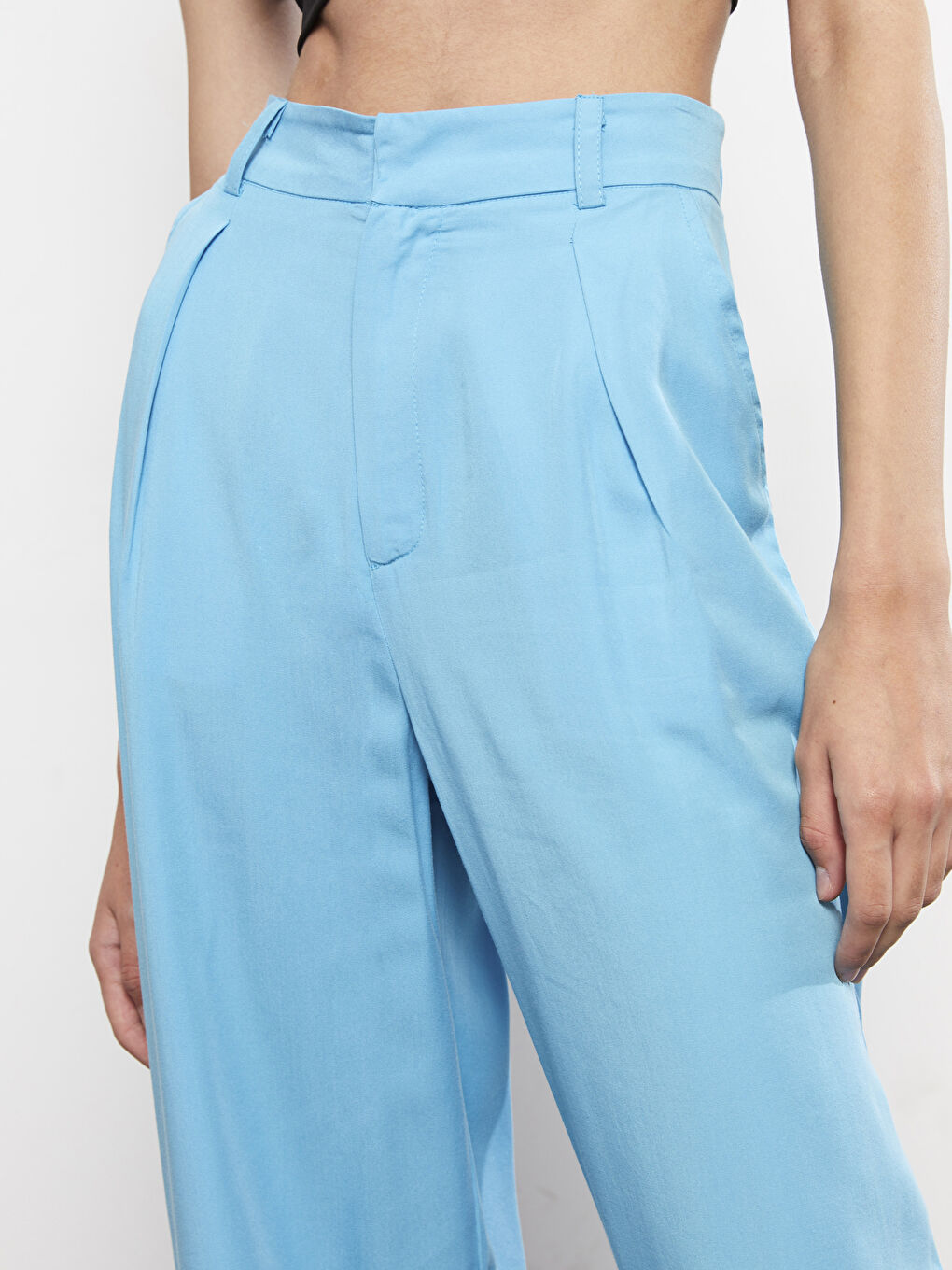 Women's Relaxed Fit Plain Trousers -W2G388Z8-GKL