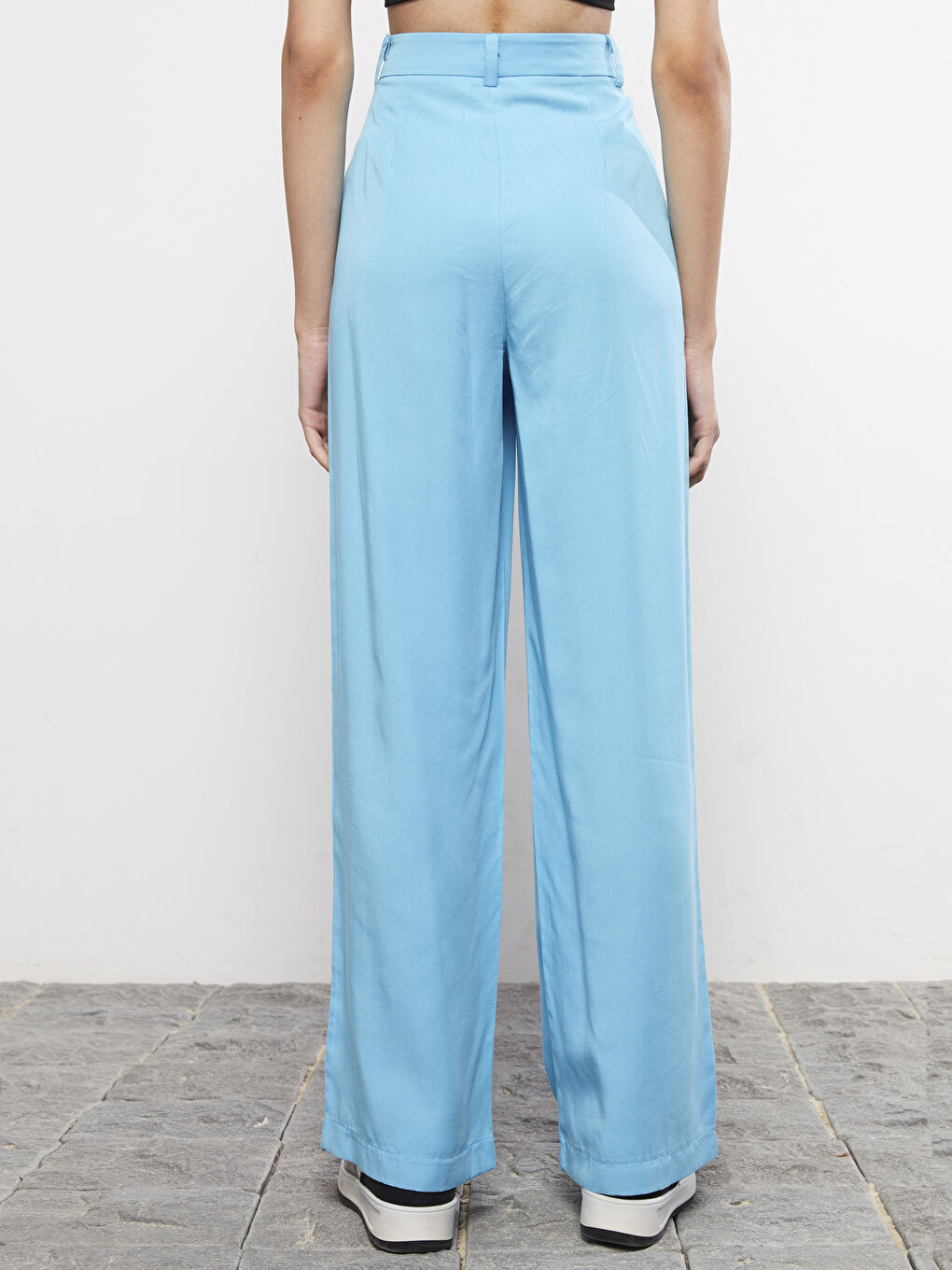 Women's Relaxed Fit Plain Trousers -W2G388Z8-GKL