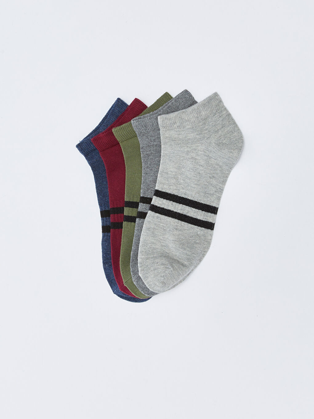 Karışık Çizgili Erkek Patik Çorap 5'li