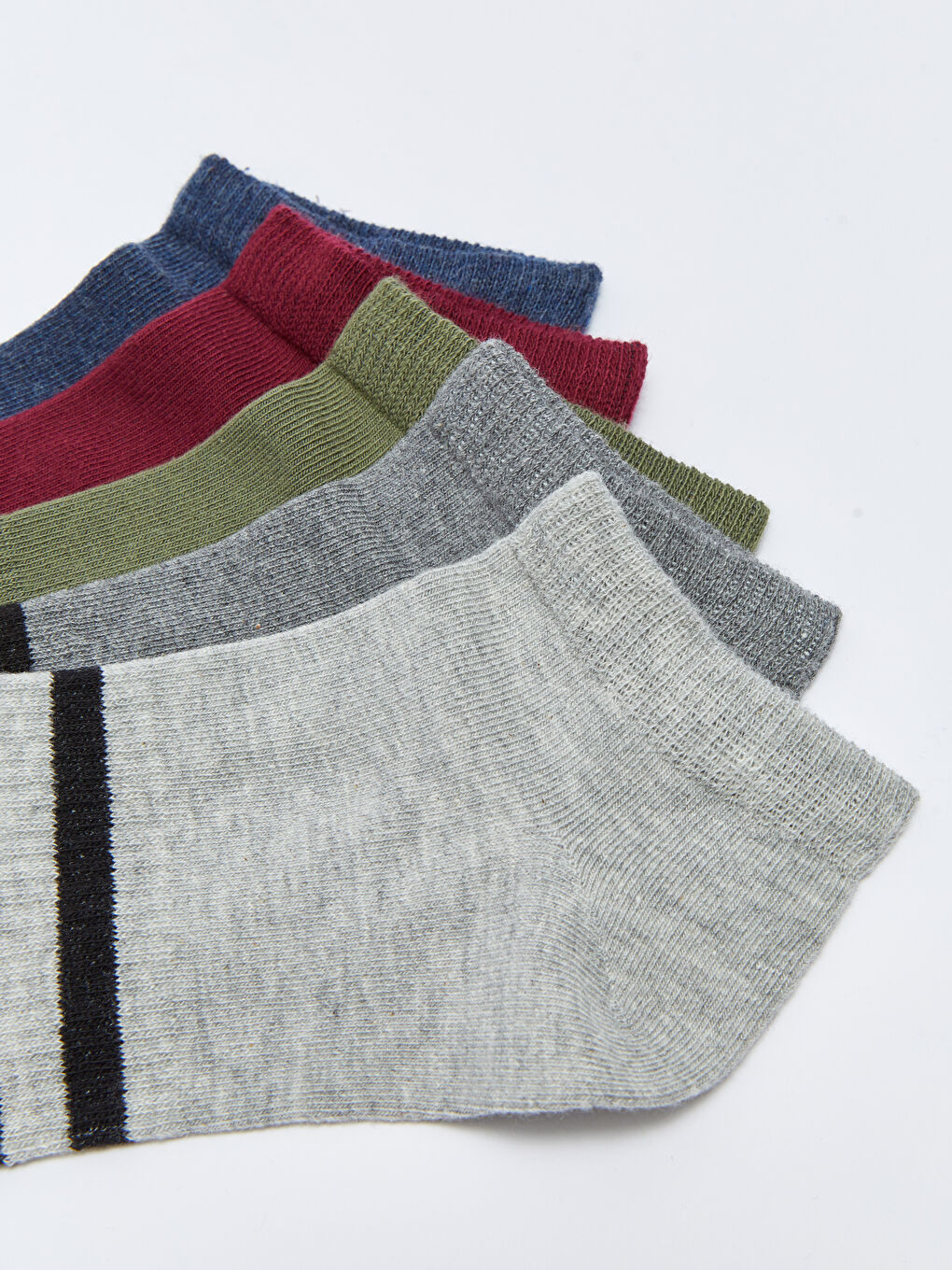 Karışık Çizgili Erkek Patik Çorap 5'li-2