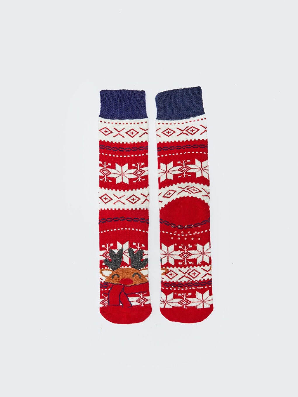 Kırmızı Yılbaşı Temalı Erkek Soket Çorap-1
