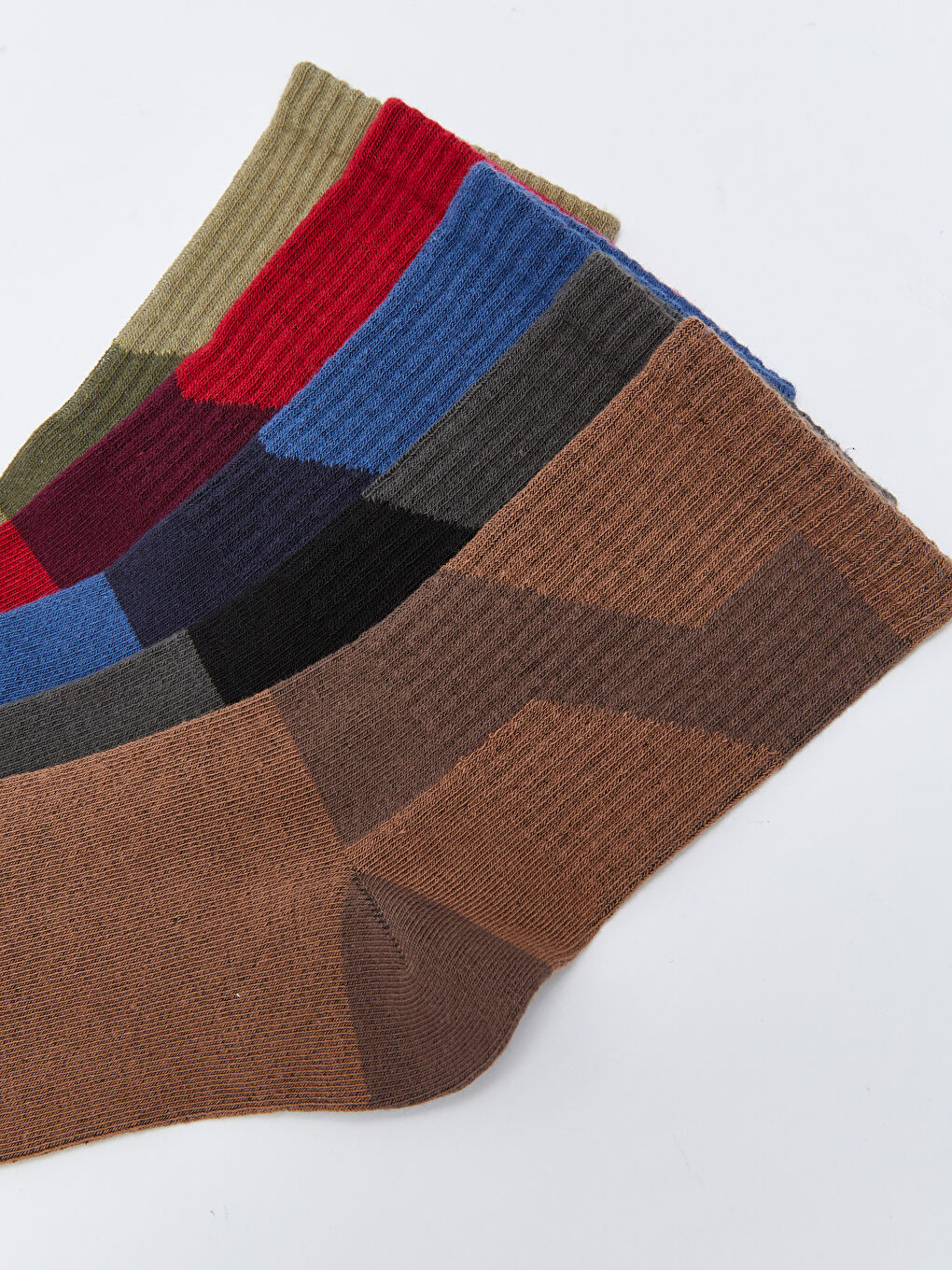 Color Block Men's Ankle Socks 5 Pack-2