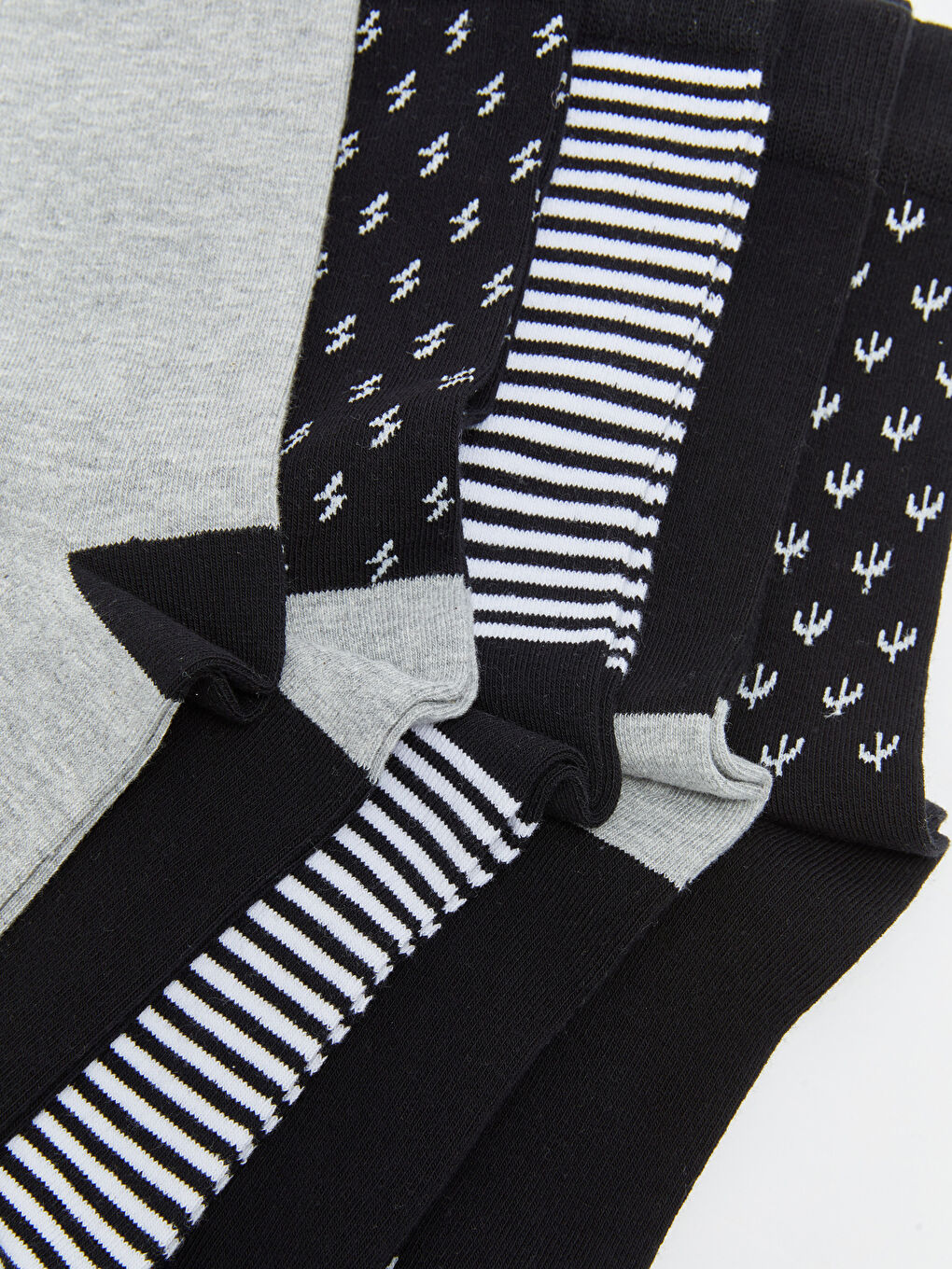 Patterned Men's Ankle Socks 5 Pack-2